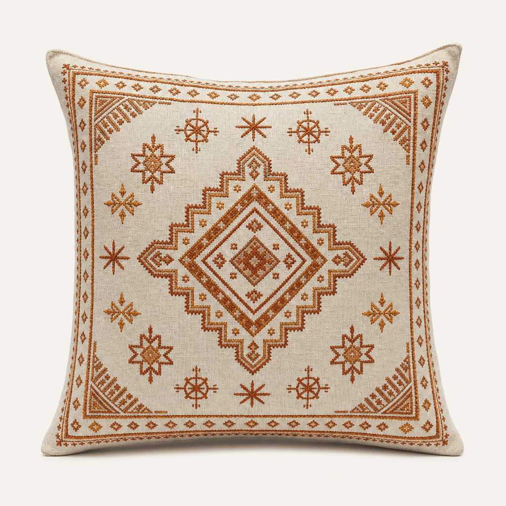 Henna Embroidered Pillow