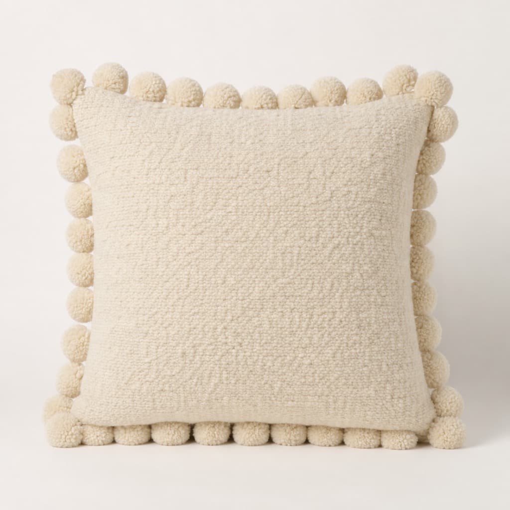 Moroccan pom-pom pillows